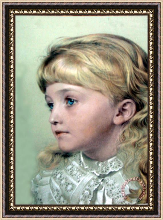 Anthony Frederick Sandys Portrait of May Gillilan [detail 1] Framed Print